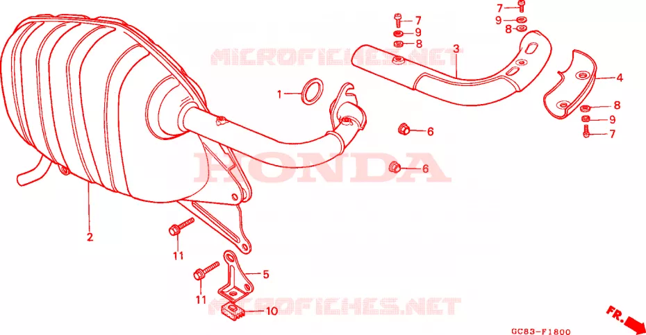 SILENCIEUX D'ECHAPPEMENT Honda SCOOTER 50 LEAD 1990  NH50MSL