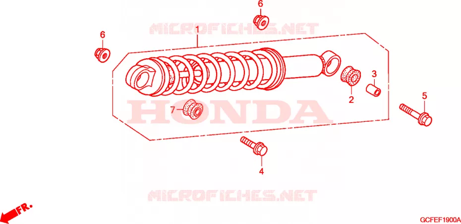 AMORTISSEUR ARRIERE Honda MOTO 70 CRF 2004  CRF70F4