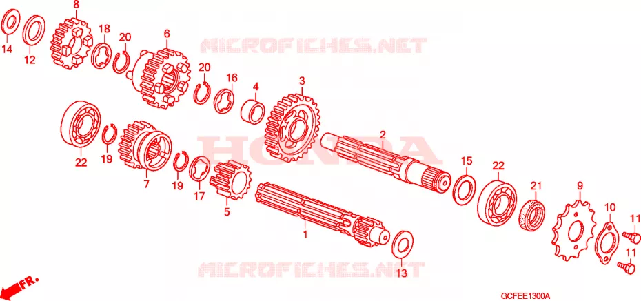 BOITE DE VITESSES Honda MOTO 70 CRF 2010  CRF70FA