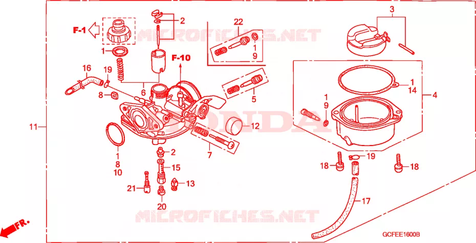 CARBURATEUR Honda MOTO 70 CRF 2004  CRF70F4