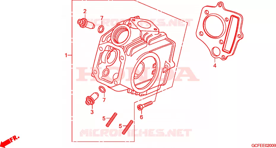 CULASSE Honda MOTO 70 CRF 2005  CRF70F5