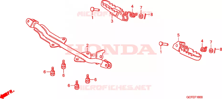 REPOSE PIED Honda MOTO 70 CRF 2004  CRF70F4