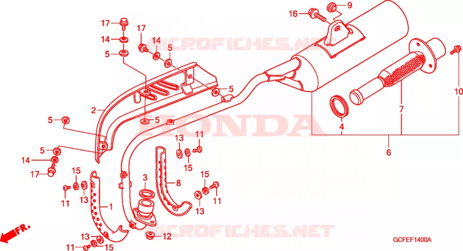 SILENCIEUX D'ECHAPPEMENT Honda MOTO 70 CRF 2005  CRF70F5