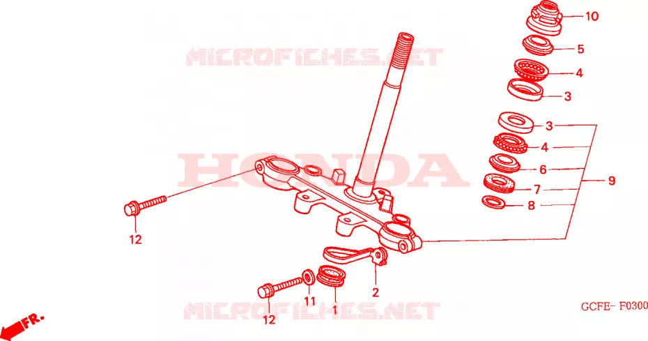 TE DE FOURCHE Honda MOTO 70 CRF 2006  CRF70F6