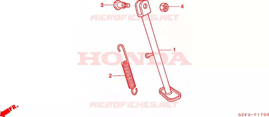 BEQUILLE Honda MOTO 70 XR 2003  XR70R3