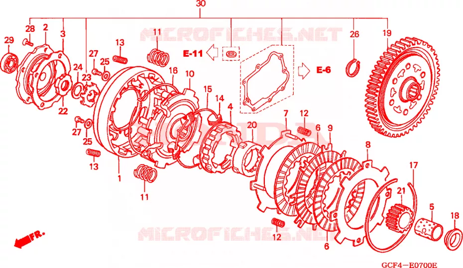 EMBRAYAGE Honda MOTO 70 XR 2003  XR70R3