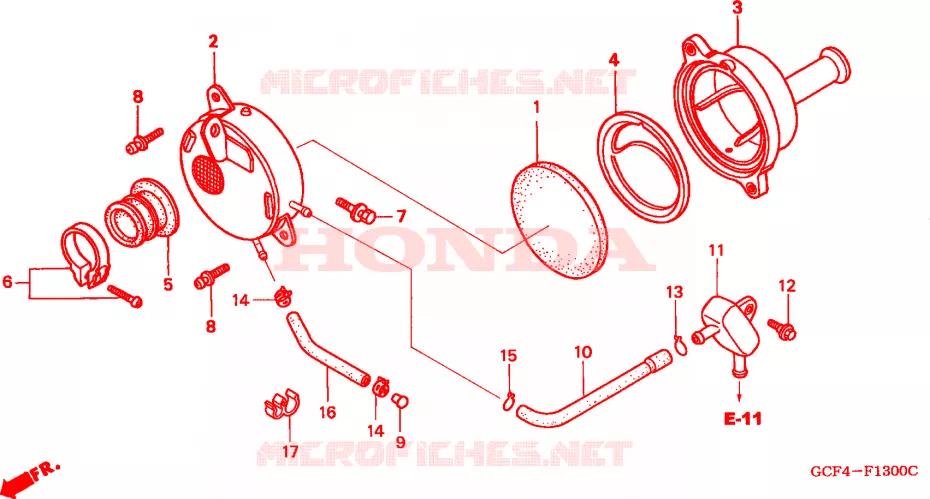 FILTRE A AIR Honda MOTO 70 XR 2001  XR70R1