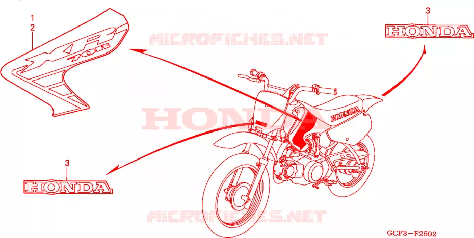 MARQUE(XR70R2) Honda MOTO 70 XR 2002  XR70R2