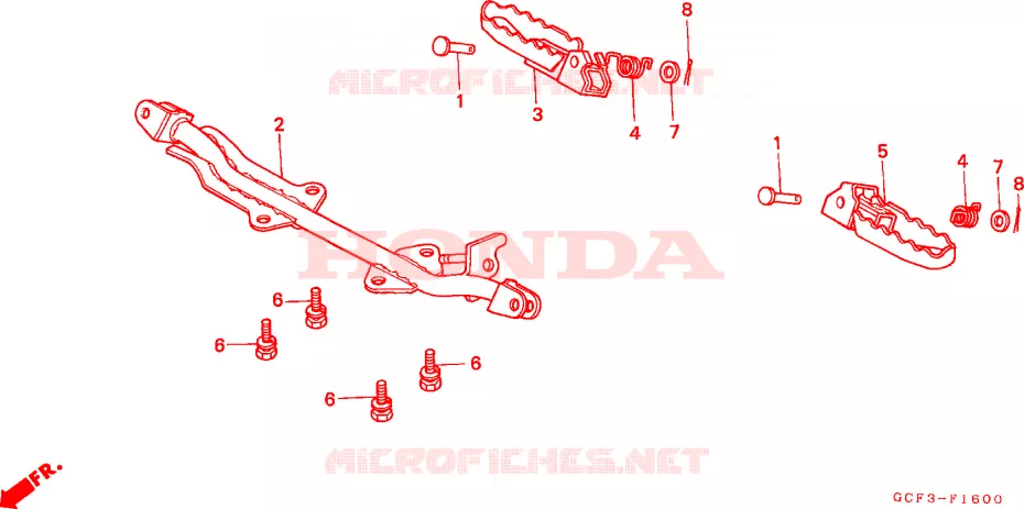 REPOSE PIED Honda MOTO 70 XR 1997  XR70RV