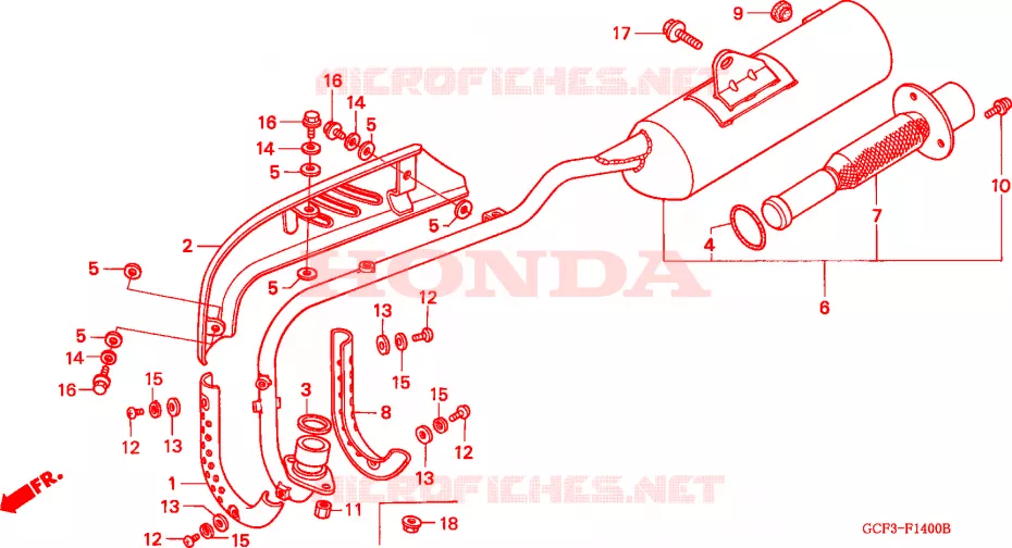 SILENCIEUX D'ECHAPPEMENT Honda MOTO 70 XR 2002  XR70R2