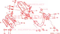SILENCIEUX D'ECHAPPEMENT(2) pour Honda SKY 50 DELUXE de 1999
