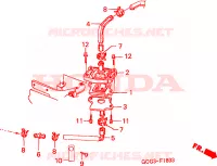 SYSTÈME DE RECYCLAGE DES GAZ pour Honda SKY 50 STANDARD de 1999