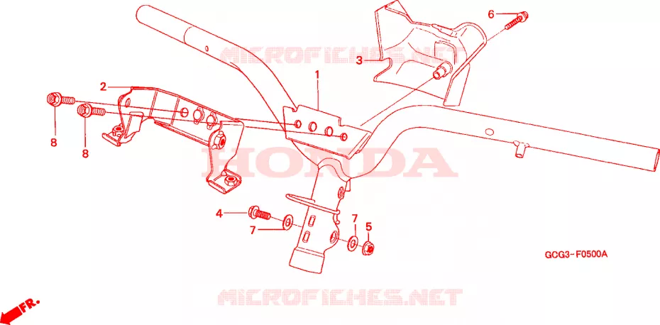 GUIDON - CARENAGE Honda SCOOTER 50 SKY 2000  SGX50Y