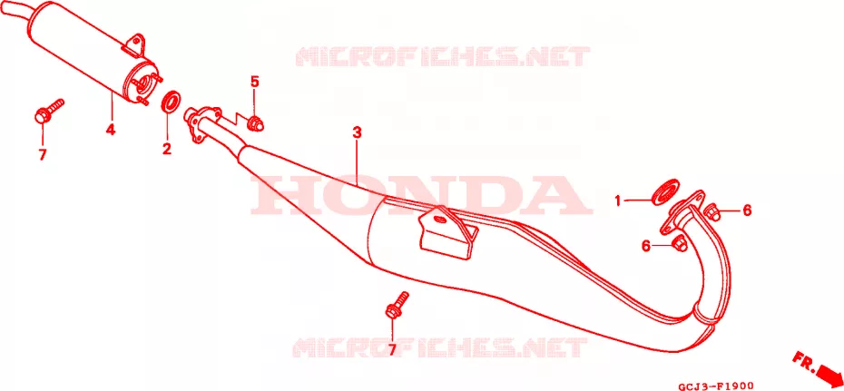 SILENCIEUX D'ECHAPPEMENT Honda MOTO 50 NSR 2000  NSR50RY