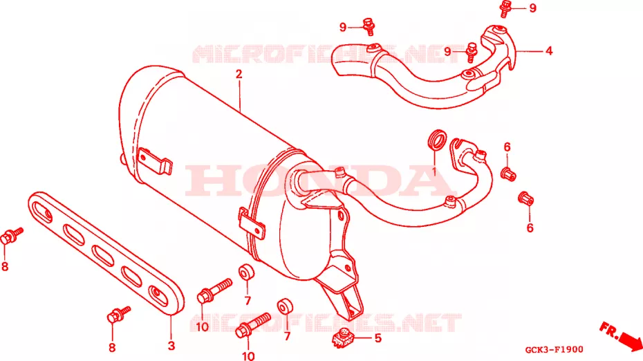 SILENCIEUX D'ECHAPPEMENT Honda SCOOTER 90 SHADOW 1999  SRX90X