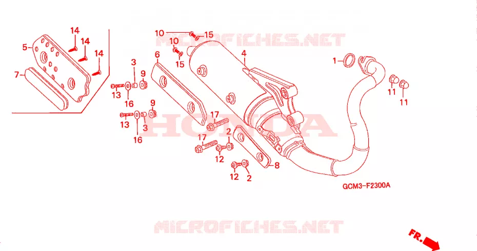 SILENCIEUX D'ECHAPPEMENT Honda SCOOTER 50 X8R 2000  SZX50SX