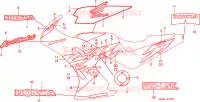 AUTOCOLLANTS (NSR50FR) pour Honda NSR 50 de 1994