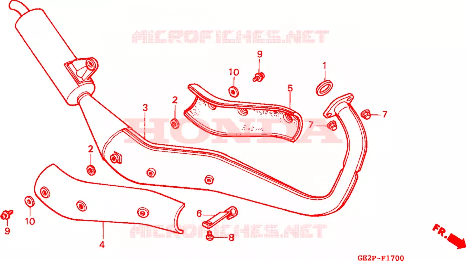 SILENCIEUX D'ECHAPPEMENT Honda MOTO 50 NSR 1993  NSR50FP