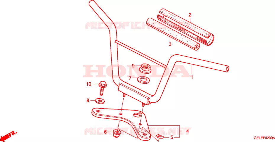 GUIDON - TE DE FOURCHE Honda MOTO 50 CRF 2005  CRF50F5
