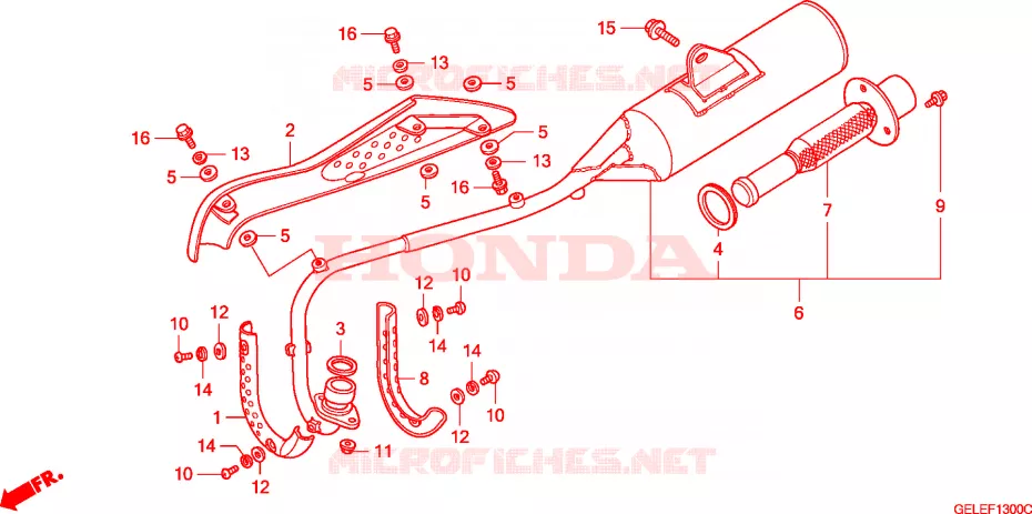 SILENCIEUX D'ECHAPPEMENT Honda MOTO 50 CRF 2006  CRF50F6