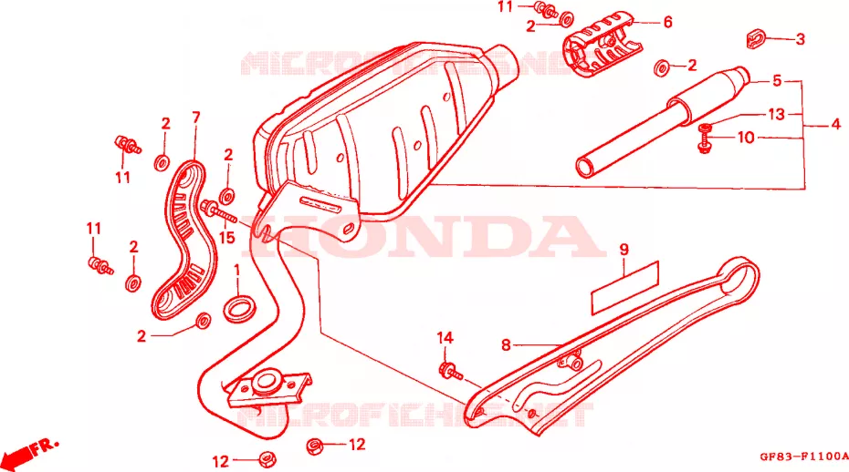 SILENCIEUX D'ECHAPPEMENT Honda MOTO 50 QR 2000  QR50V