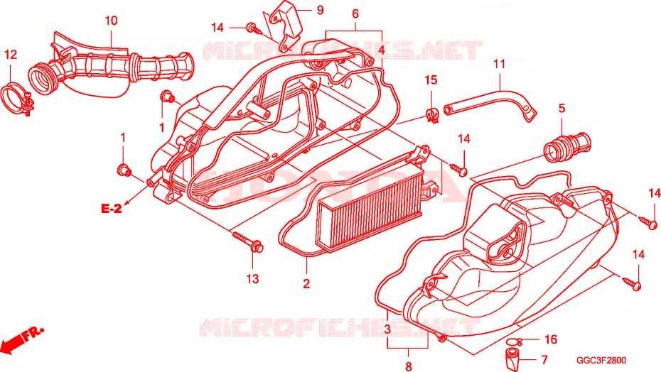 FILTRE A AIR Honda SCOOTER 110 SPACY 2011  SCR1104WHA