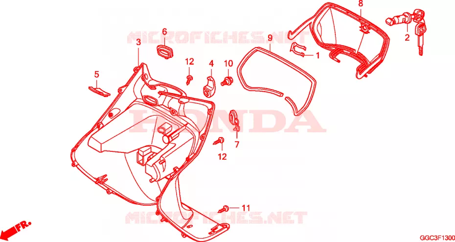 PROTEGE JAMBES Honda SCOOTER 110 SPACY 2011  SCR1104WHA