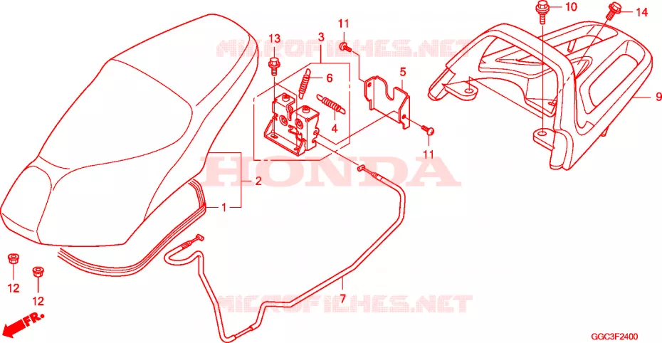 SELLE Honda SCOOTER 110 SPACY 2010  SCR1101WHA