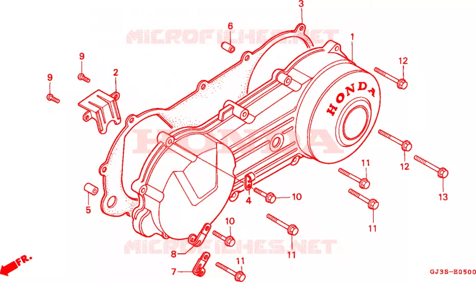 COUVERCLE GAUCHE Honda SCOOTER 50 SCOOPY 1993  SH50DP