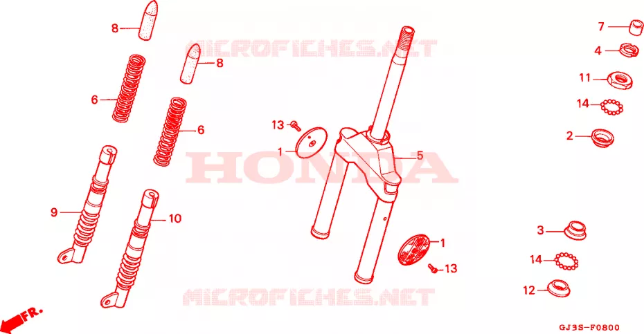 FOURCHE Honda SCOOTER 50 SCOOPY 1993  SH50DP