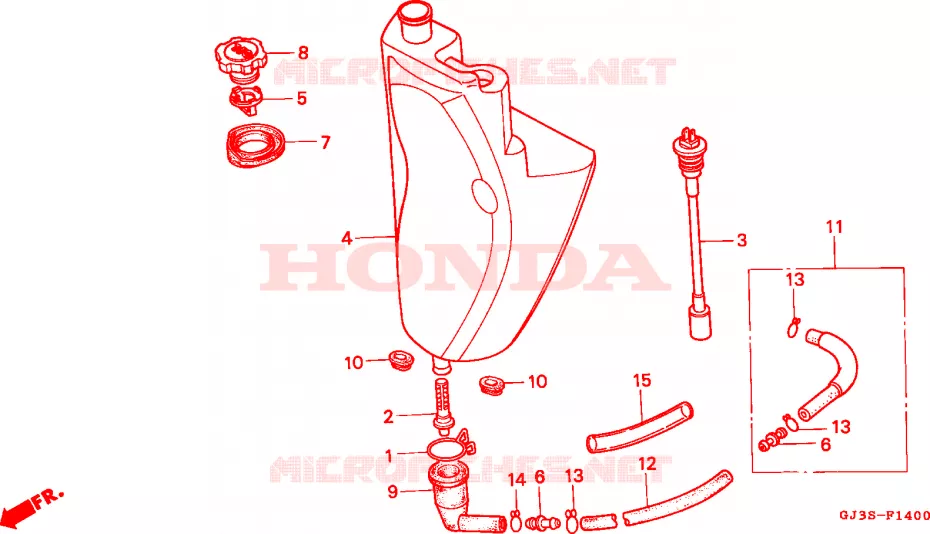 RESERVOIR D'HUILE Honda SCOOTER 50 SCOOPY 1995  SH50S