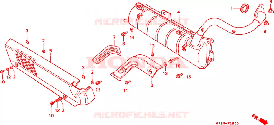 SILENCIEUX D'ECHAPPEMENT Honda SCOOTER 50 SCOOPY 1995  SH50DS