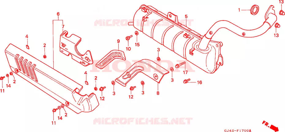 SILENCIEUX D'ECHAPPEMENT (SH75H/K/M) Honda SCOOTER 75 SH 1987  SH75H