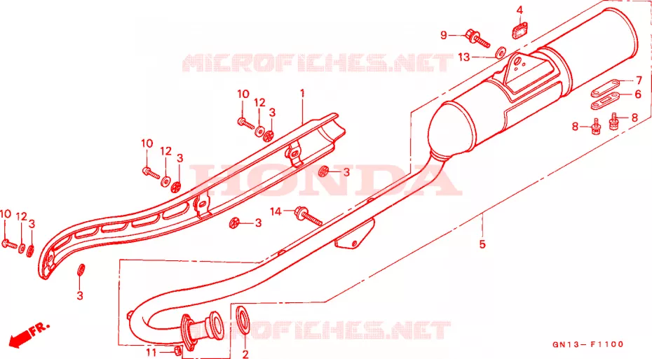SILENCIEUX D'ECHAPPEMENT Honda MOTO 80 XR 1991  XR80RM
