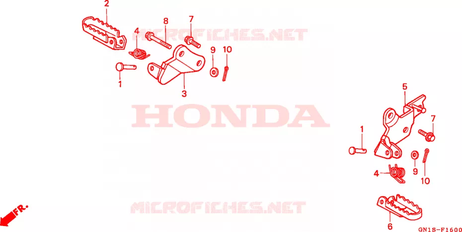 REPOSE PIED Honda MOTO 80 XR 1997  XR80RV
