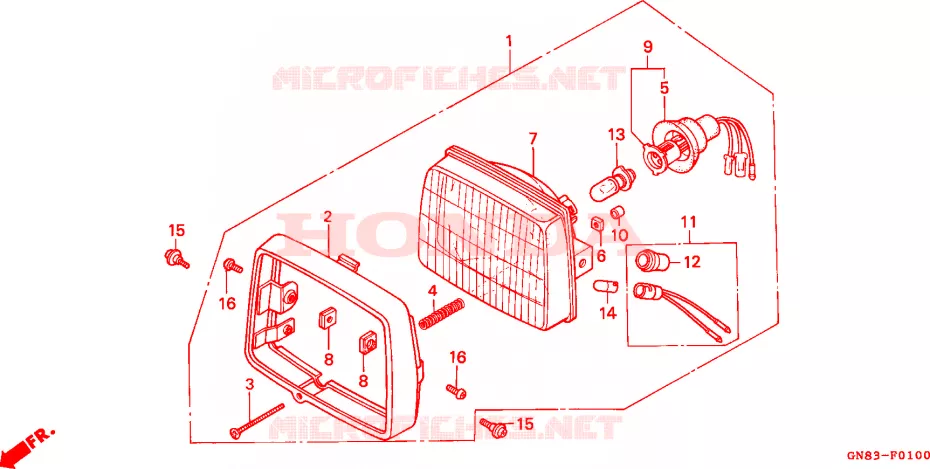 PHARE Honda MOTO 90 CUB 1993  C90MP
