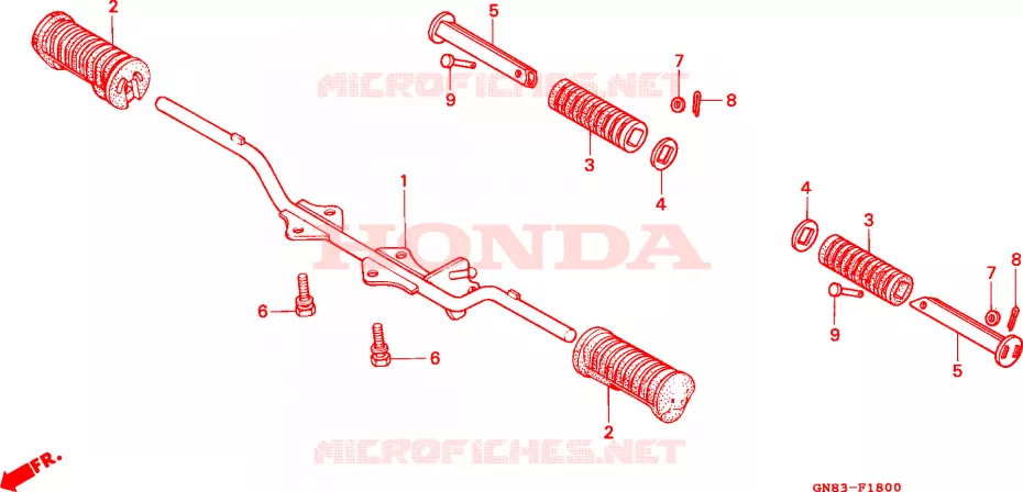 REPOSE PIED Honda MOTO 90 CUB 1994  C90MP