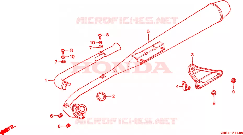 SILENCIEUX D'ECHAPPEMENT Honda MOTO 90 CUB 1994  C90P