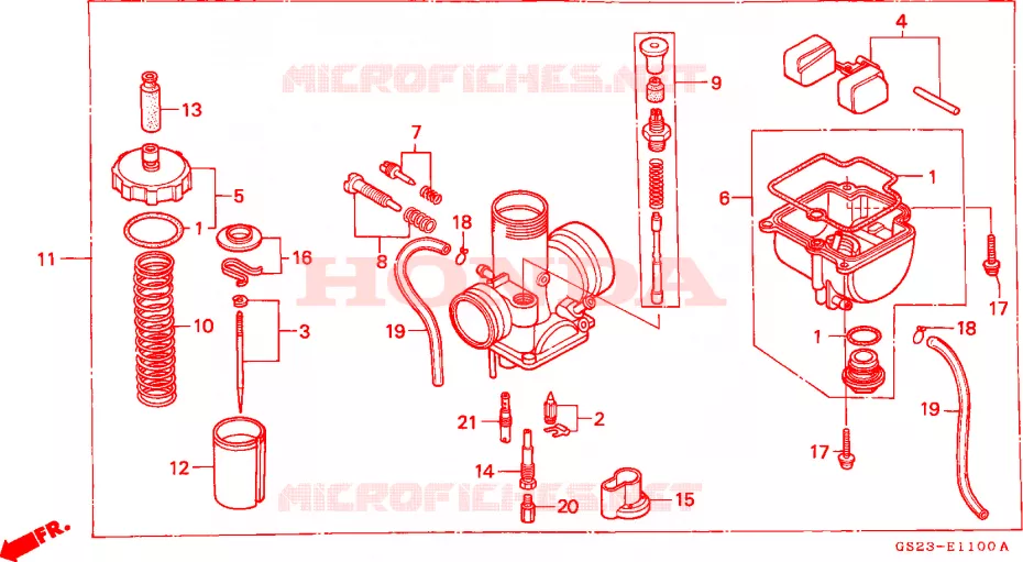 CARBURATEUR Honda MOTO 80 CR 1993  CR80RP
