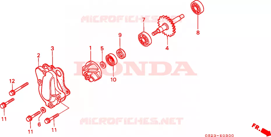 POMPE A EAU Honda MOTO 80 CR 1993  CR80RP