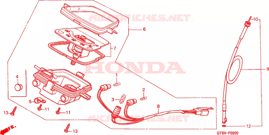 COMPTEUR Honda MOTO 50 WALLAROO 2000  PK50SY