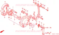 FLASQUE   MACHOIRES DE FREIN AVANT pour Honda VISION MET IN 75 de 1989