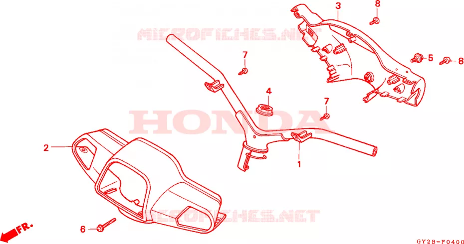 REVETEMENT DE GUIDON Honda SCOOTER 75 VISION 1991  SA75M