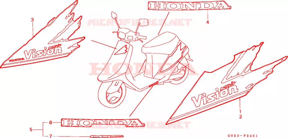 RAYURE(2) Honda SCOOTER 75 VISION 1993  SA75P