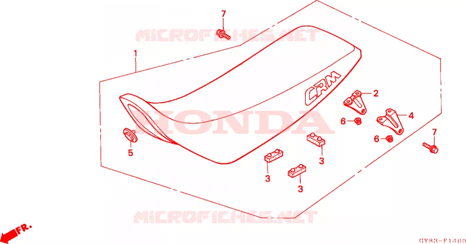 SELLE Honda MOTO 75 CRM 1993  CRM75RP