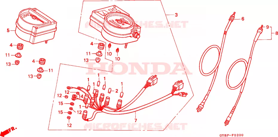 COMPTEUR Honda MOTO 50 CRM 1992  CRM50RN