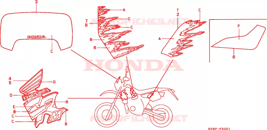 MARQUE(CRM50RP) Honda MOTO 50 CRM 1993  CRM50RP