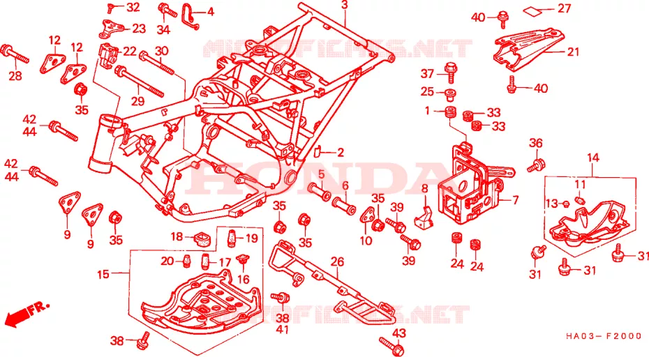 CADRE Honda ATV 250 ATC 1986  ATC250ESG