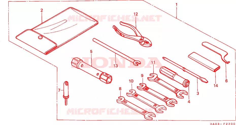 OUTIL Honda ATV 250 ATC 1987  ATC250ESH