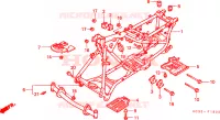 CADRE pour Honda FOURTRAX 125 de 1987